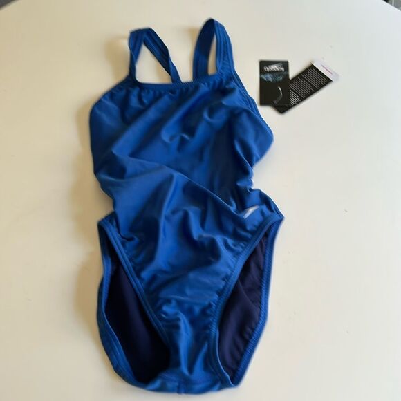 Speedo Swimsuit One Piece Pro LT Solid Team Blue,Size 32/6, NWT - Picture 1 of 9